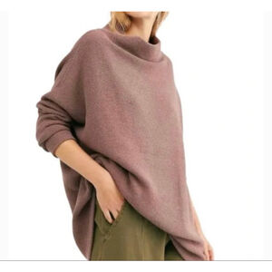 FREE PEOPLE Ottoman Slouchy Oversized Tunic Brown Size Medium